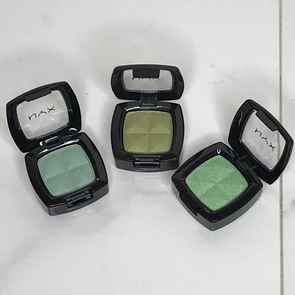 Lot 3 NYX Cosmetics Single Eyeshadows Green